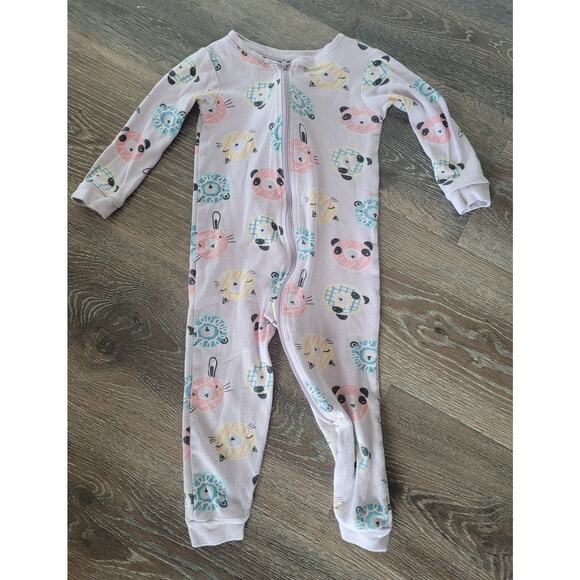 Tea Baby Girl Footless One Piece Sleeper Pajamas size 12-18 months Animal #7‎ - Picture 1 of 3